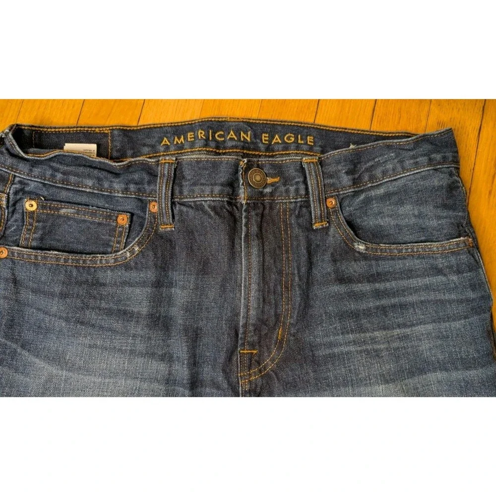 American Eagle Original Bootcut Jeans Mens 34x32 Dark Wash 100% Cotton Denim